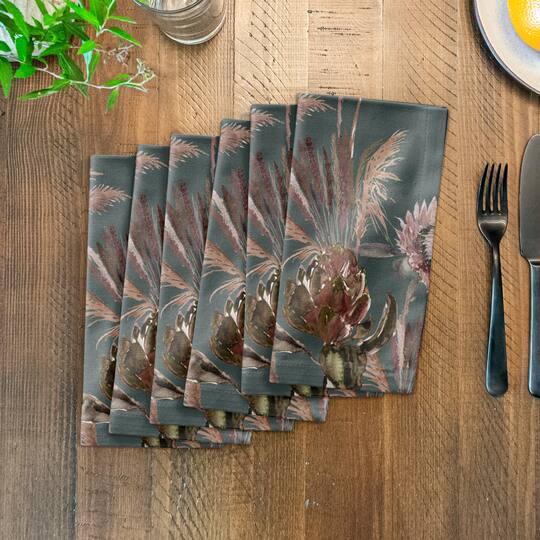 Protea Blooms Cotton Twill Napkin